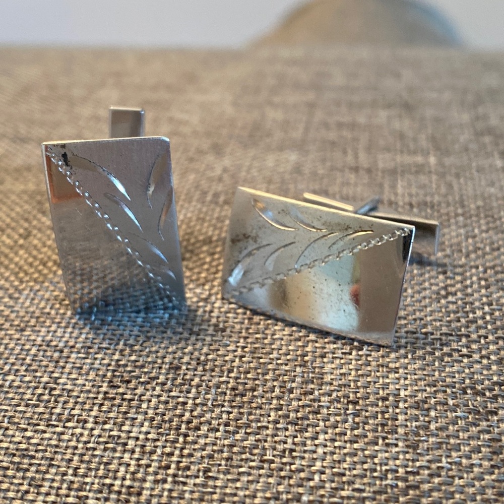Classic Vintage Etched Cuff Links-Bundle Add-on Only Please